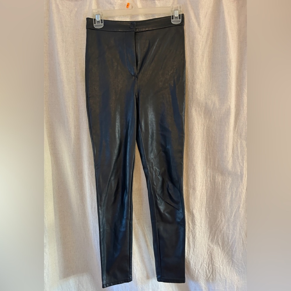 Womens Aritzia Wilfred Free Size 0 Jupiter Faux Leather Pants Black